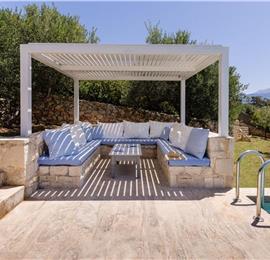 5 bedroom luxury villa with infinity pool, sea views and tennis court near Chania, sleeps 10